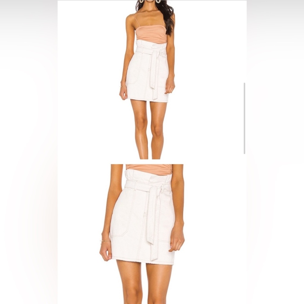 Free People Cream Mini Wrap Skirt for Cocktail